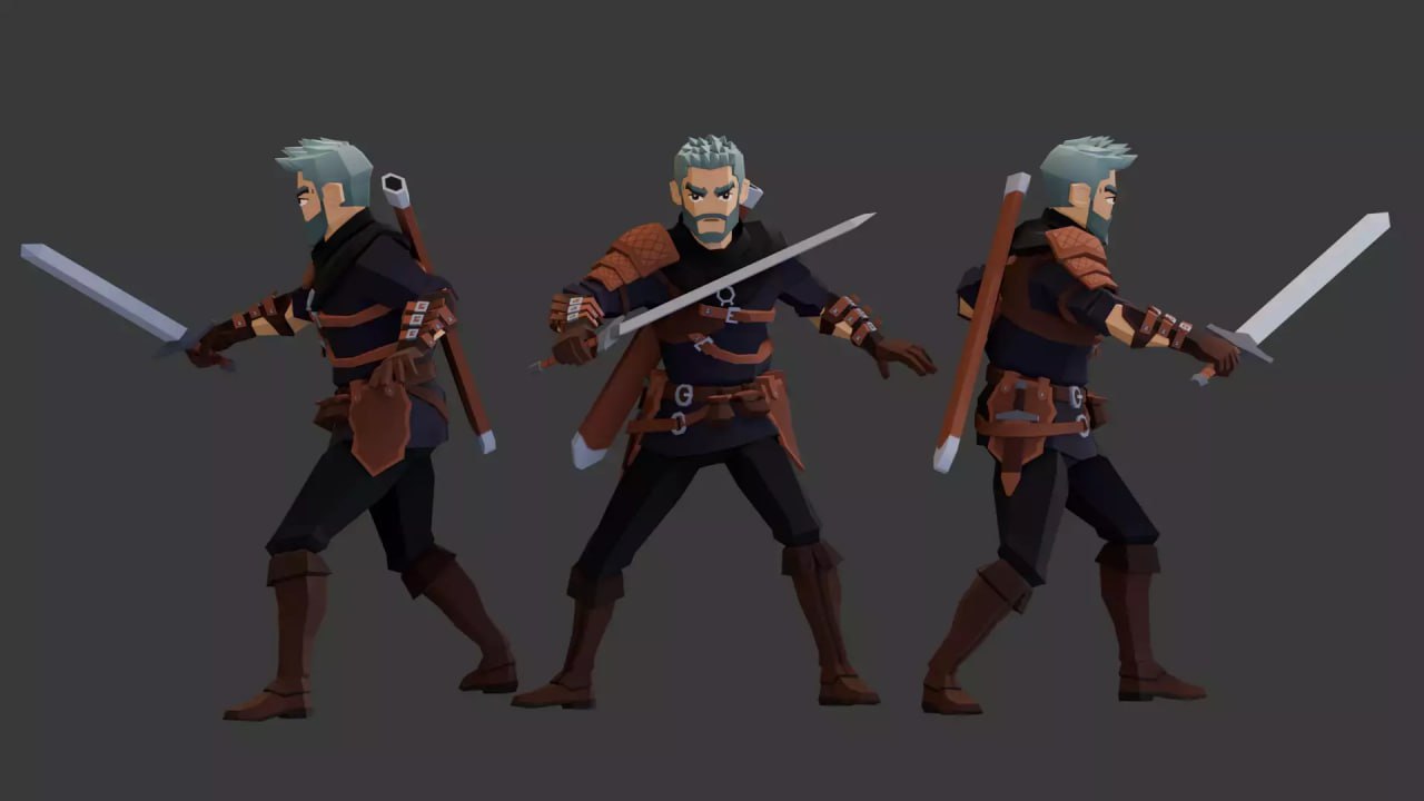 Low-Poly Medieval Fantasy Heroes - Basic Pack📱 - изображение 4